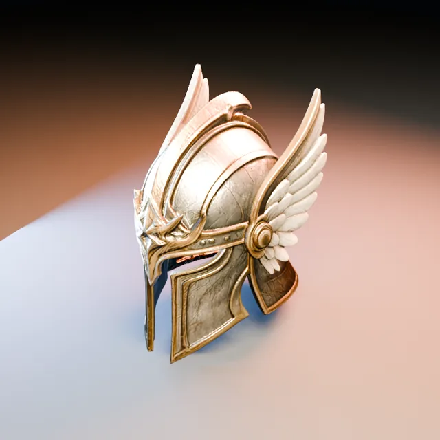3D render of Forged Helm 08 from the Blacksmith Armor Pack