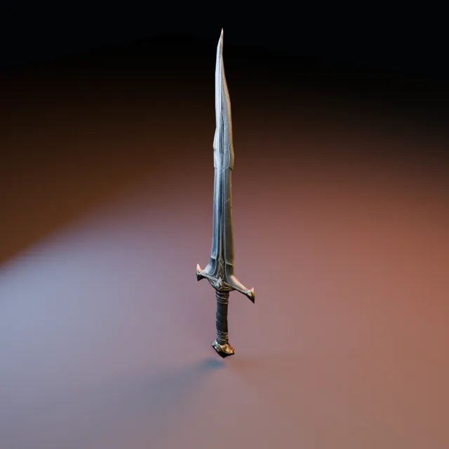 3D render of Dark Blade 02 from the Blacksmith Weapons Pack