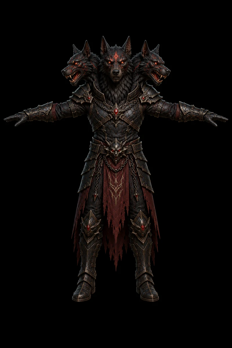 Mixamo-ready 3D character preview of Hurberus